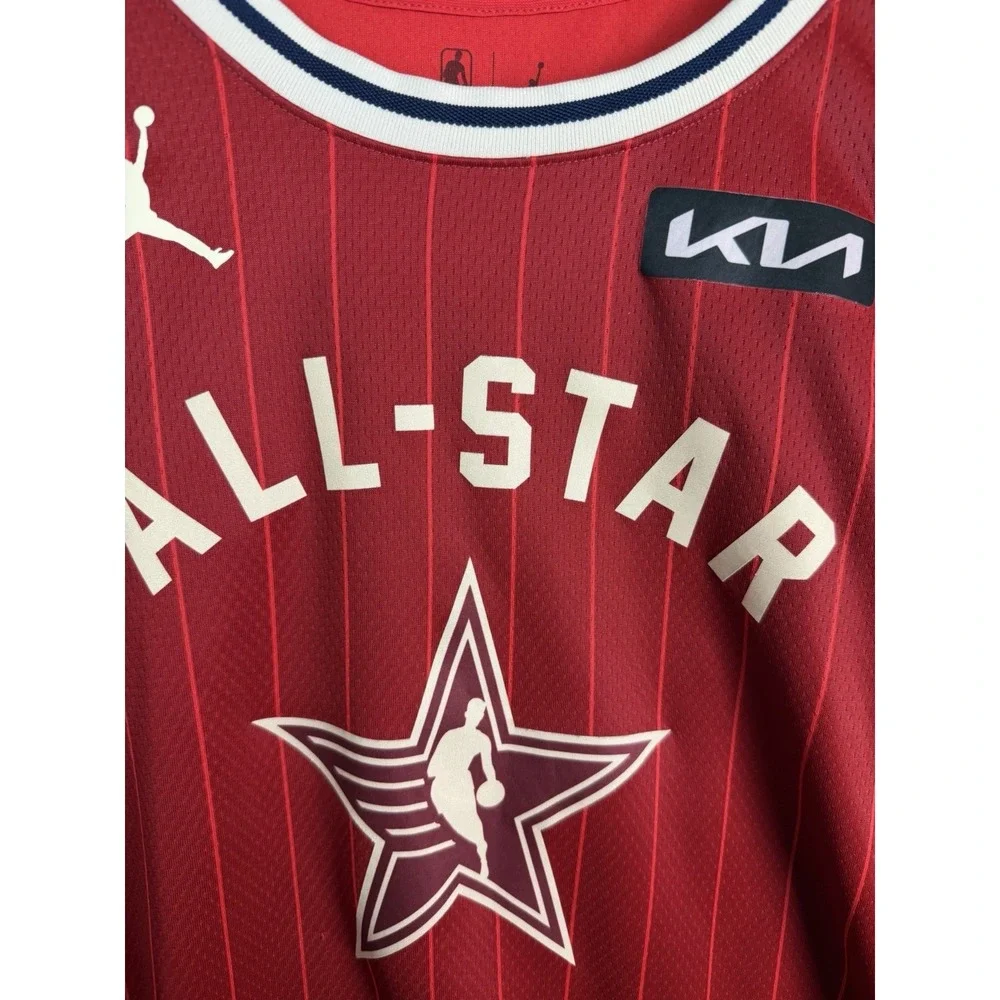 Joel Embiid Jersey Men's 52 2XL NBA Philadelphia Sixers All Star Game Jordan Red